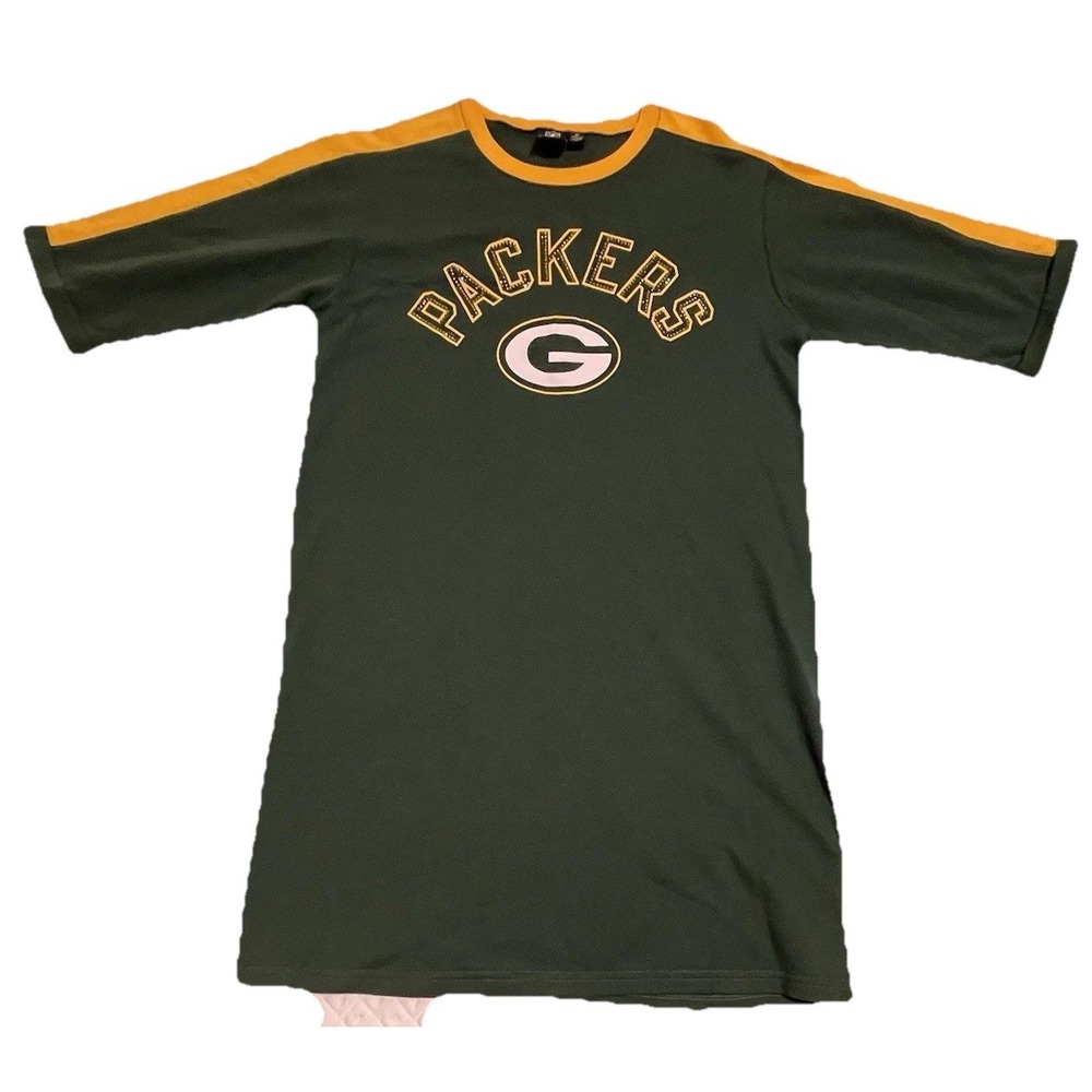 Green Bay Packers  Sweathsirt Licensed‎ NFL Green Mini Dress Cozy